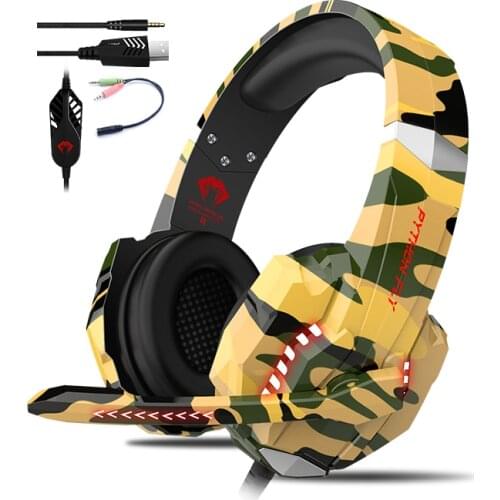 YTOM G9000 PYTHON FLY Gaming Headset 3.5mm USB Headphones Earphone Stereo Breathing LED light For PC Computer Gamer PS4 XBOX