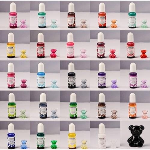 24 Colors Crystal Epoxy Pigment UV Resin Dye DIY Jewelry Art Crafts Colorant Set B36D