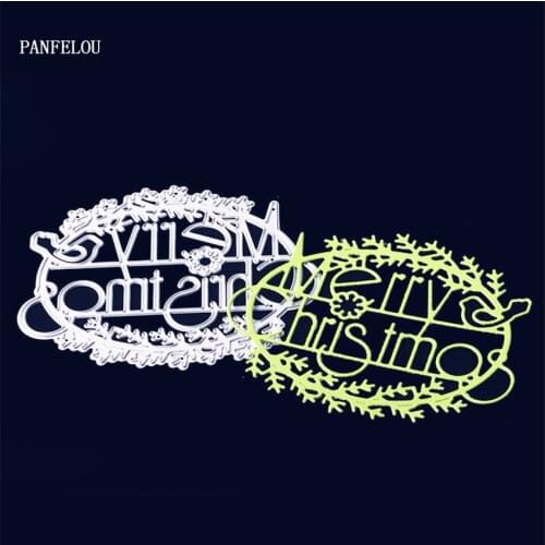 PANFELOU Metal craft Merry Easter words paper die cutting dies for Scrapbooking/DIY Easter wedding cards Hand account