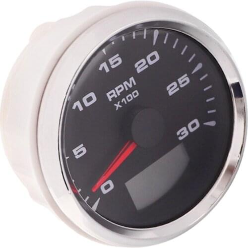 Marine Car Tachometer with LED 7 Colors Backlight Waterproof 8000 /3000 / 4000 RPM Tachometer Gauge for 12~24V