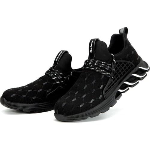 Men Work Safety Shoes Steel Toe Anti-Smashing Wear roof Soft Light Comfortable Indestructible Protective Boots Sneaker security