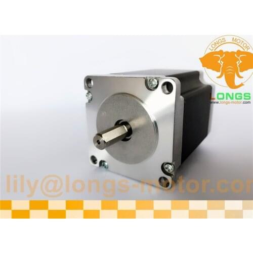 New hot ! 4-lead,shaft 8MM Nema 23 Stepper Motor 76MM,270oz(1.9n.m),3A with single plane 23HS8430D8 length of axle 21MM LONGS