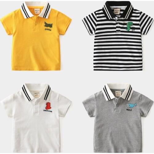 New Summer Boys Polo Shirts Fashion Children Clothing Baby Kids Short Sleeve Turn-down Collar Sports T-shirts Tops Tee Boy Polos