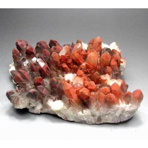 1116g Rare Red QUARTZ Cluster Natural Hematite - crystals and stones healing Mineral specimen Home Decor feng shui decoration