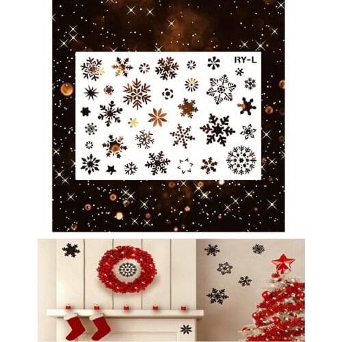 S M L Snow Christmas Holiday Snowflake DIY Layering Stencils Painting Scrapbook Coloring Winter Embossing Decorative Template