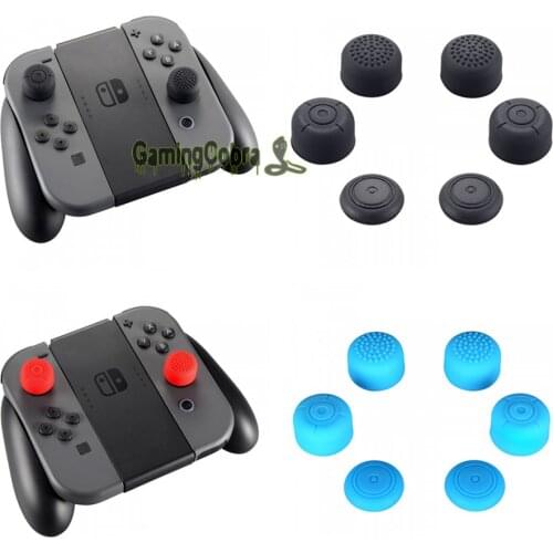 EXtremeRate 6 Pcs Silicone Extended Length Thumb Grips for Nintendo Switch