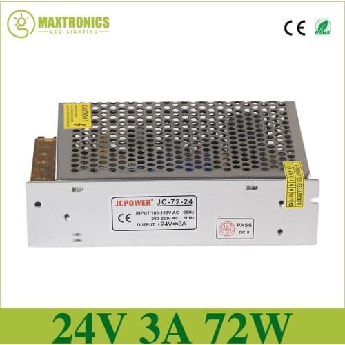 New Version 24V 3A DC Universal Regulated Switching Power Supply led power for led lamp led strip lights