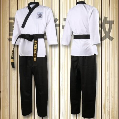 Adult Male Female World Training Taekwondo Poomsae Dan Practice doboks Junior Senior Unisex Master Dan TKD uniforms Clothes Suit