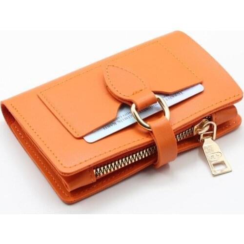 Women Faux Soft Leather 11 Compartments 14 X10Cm Wallet Light Small Convenient Daily Kombinelerinize Suitable