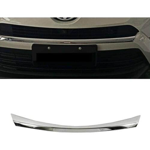 For Toyota RAV4 2016 2017 2018 Car styling body cover Bumper engine ABS Chrome trims Front Grid Grill Grille moulding edge 1pcs
