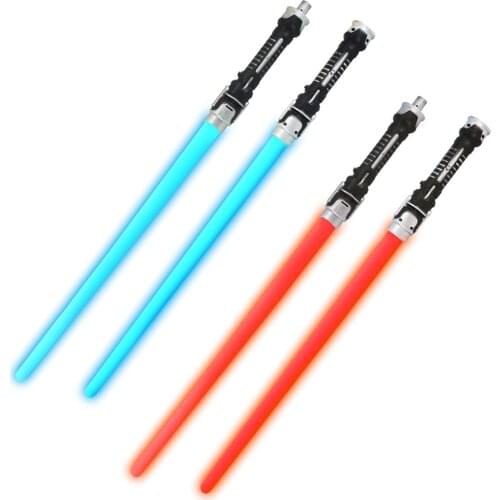 2pcs Telescopic Light Up Saber Toy 2-in-1 Plastic Sword Toy With Sound For Kids Luminous Cosplay Cool Weapons Gift For Boy Play
