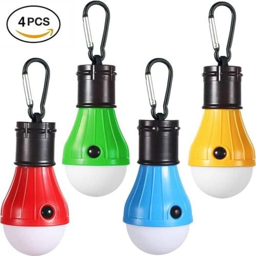 4 Pcs LED Lanterna Flashlight Torch Lamp LED Camping Light Portable Work Light Backpacking Fishing Emergency Battery Powered