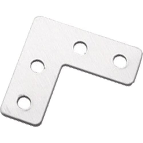5Pcs L Shaped Stainless Steel Corner Brackets Flat Fixing Mending Repair Plates Brackets Angle Plate 40/50MM