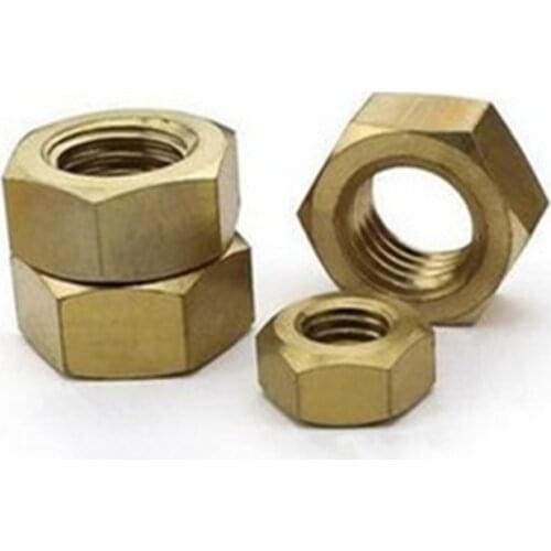 50Pcs M1.6 M2 M2.5 M3 M4 M5 M6 H62 Hexagonal Brass Hex Nuts Hexagon Nut