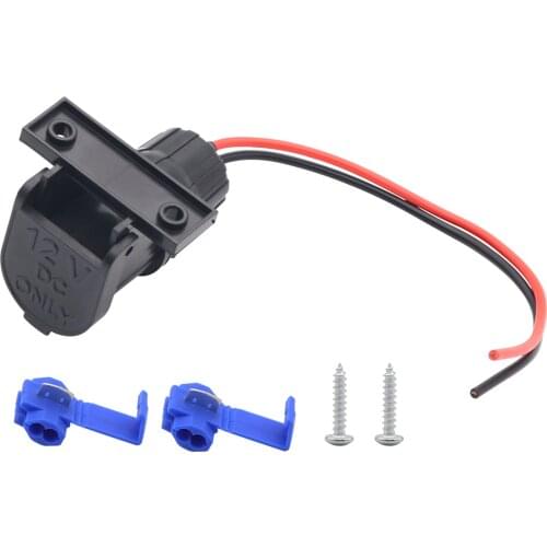 12V Car Cigarette Lighter Socket Adapter Power Supply Base with Bracket Power Mother Seat Waterproof for Car Motorcycle RV