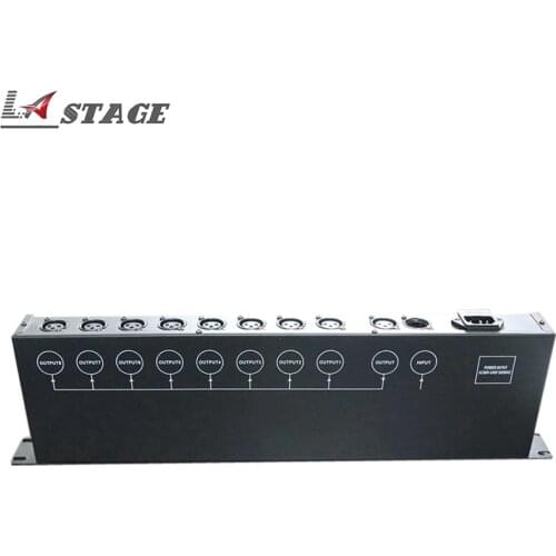 Free shipping 8 Routes Dmx Signal amplifier Driver DMX Splitter 8 Output Distributor 3pin Dmx Sockets Dmx512 Distribute Device