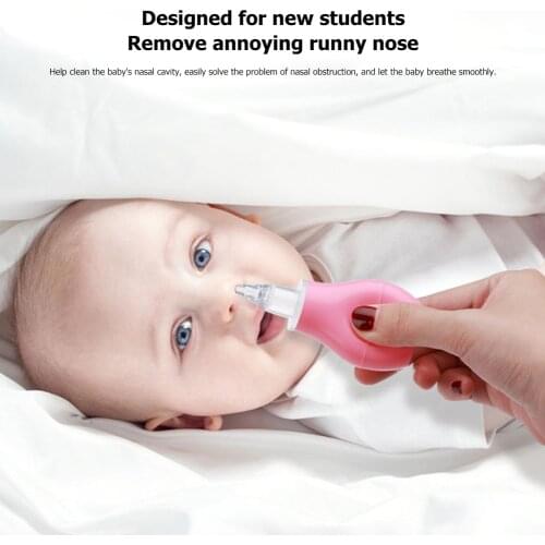 Safe Hygienic Nose Aspirators Baby Nose Cleaner Manual Silicone Nasal Aspirators Anti-backflow Nasal Suction