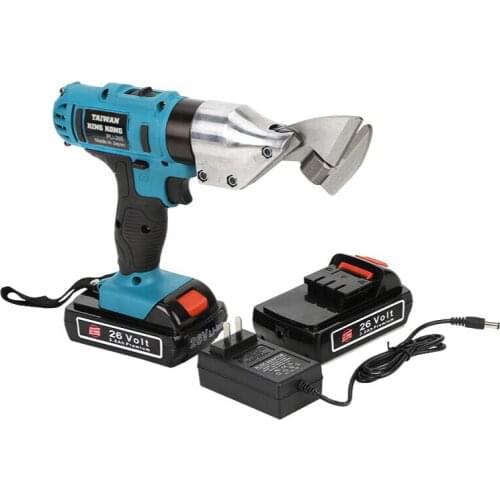 26v Electric Cordless Iron Scissors with 2 lithium battery Rechargeable Wool Metal Cutting Tools Hand-Held Charging Scissors