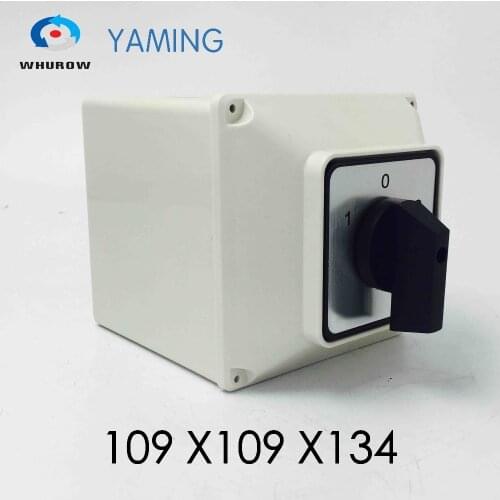 Yaming electric YMW26-63/4M Changeover cam switch 63A 4 poles 3 position with waterproof enclosure interruptores electricos