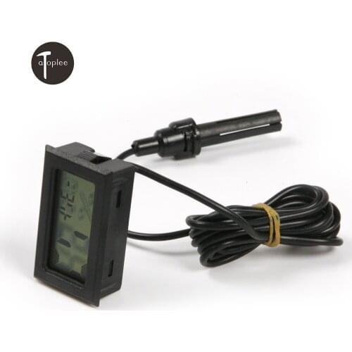 Hot Sale 1pcs DC1.5V Black 48x28.6x15.2mm Embedded Temperature and Humidity Meter for Industrial Pet Box and Outdoor Top Quality