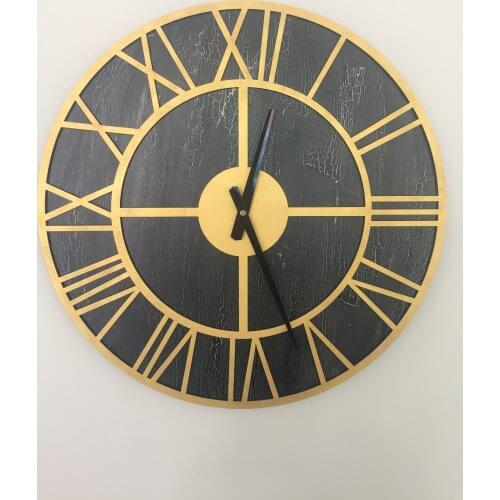Goodtime Beta Black Gold Decorative Wall Clock 50 Cm