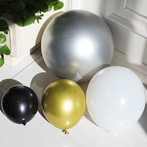 18"12"10"5" Chrome Balloons white Helium Globos Birthday Party Decor Giant Ball for Balloon Chains Wedding Bridal Decor Shiny