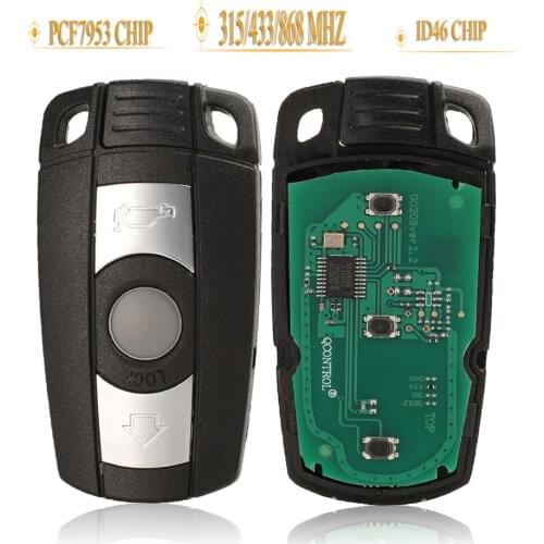 Kutery 10X 3 Buttons Remote Smart Car Key For BMW 1/3/5/7 Series CAS3 X5 X6 Z4 315 /433/ 868MHz Car Keyless Control ID46 PCF7953