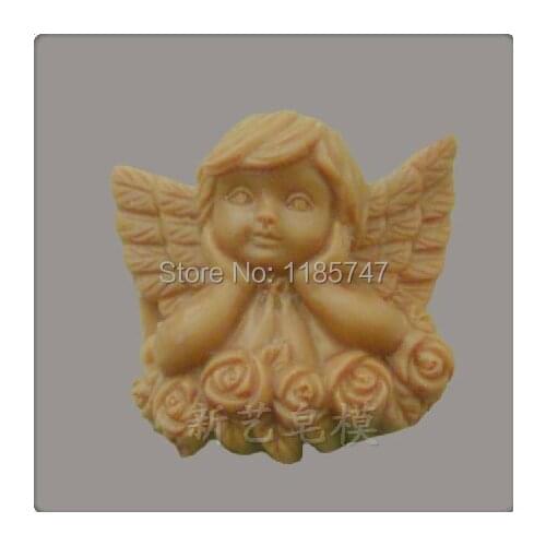 Great-Mold 3D Angel Girl Soap Mold 3D Chocolate Cake Molds Fondant Candy Mould Handmade Silicone Mold for Soap Making