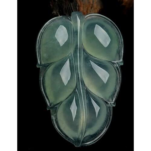 Authentic a goods jade leaf pendant ice species leaves jade pendant gold branches jade leaves men and women jade jade jade jade