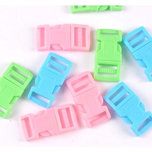 6Pcs Mix Color Plastic Belt Buckle Clothes Decor Contoured Side Release Black Buckles Clasps For Bag Accessories 43x21mm c2142