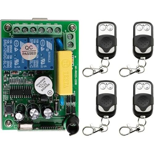AC 220V 2 CH Channel 2CH Mini Wireless RF Remote Control Light Switch 10A Relay Output Radio Receiver Module +Transmitter