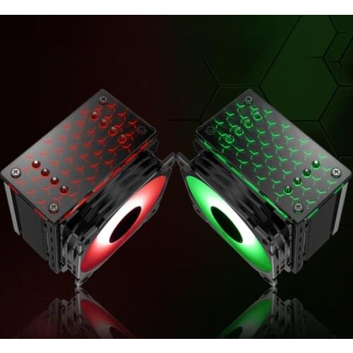 Jonsbo CR-201 CPU Radiator 4PIN 4 Feat Pipe 12CM Silent Fan Support AURA Color Control Multi-Color Cycle And Other Effects