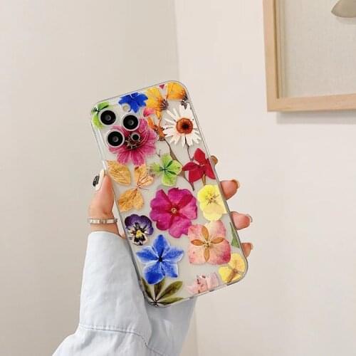 Korea Graffiti Painted flower Transparent soft silicon phone case for iphone 12 Pro MiNi 11 Pro X XS MAX XR 7 8 plus SE 10 Cover