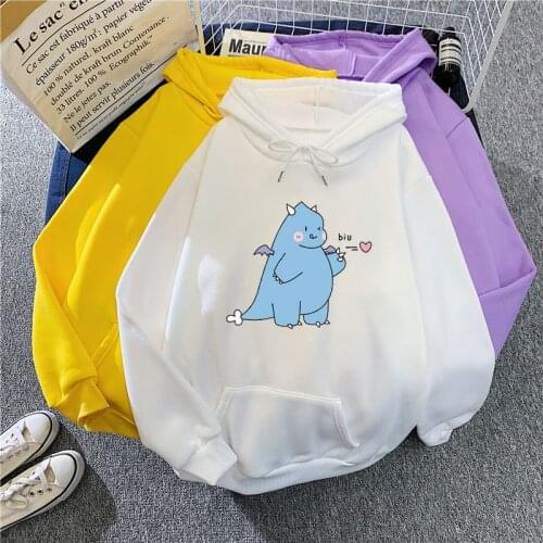 Harajuku Cartoon Anime Print Hoodies Clothes for Women Casual Long Sleeve Loose Hooded Sweatshirt Fashion Ladies Girls Pullover