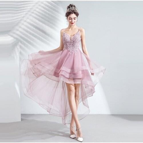 Evening Dresses Illusion V-Neck Sleeveless Spaghetti Strap Sequined Embroidery Backless Lace Tulle Women Formal Party Gown TS037