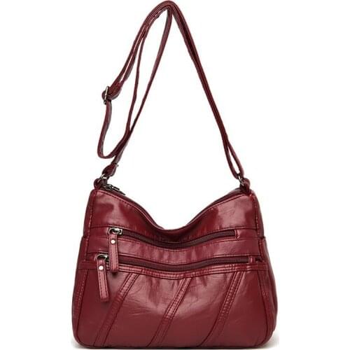 Female Leather Shoulder Bag New Crossbody Bags for Women Leather Messenger Bag Vintage Sac A Main Retro Bags for Girls HandBags