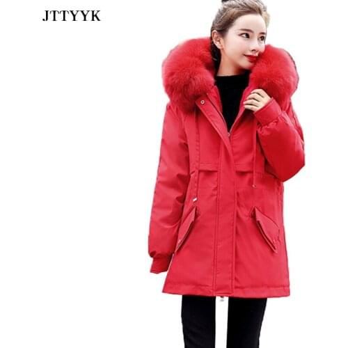 Plus size Winter clothes Women Parkas Wool Liner Warm Winter Fur Coat Women Short Down Jacket Ladies Coats And Jackets Oversize