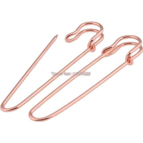 10pcs/lot large Safety Pins 85*15mm Rose Gold Brooch pins Shawl pins diy For decoration