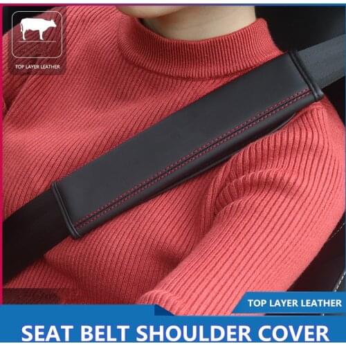 2pcs/pair Car Safety Belt Cover Shoulder Leather Pads Cushion Harness Car Seat Belt Padding Automobiles Interior Accessories