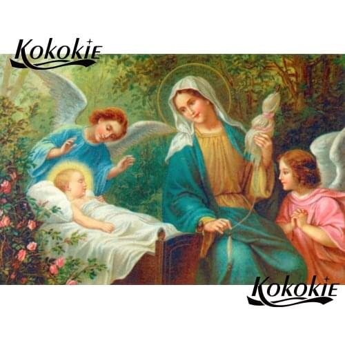 5D diamond Embroidery Sale Religious angel Full Square Picture of Rhinestone DIY Diamond Mosaic Diamond Painting accessories