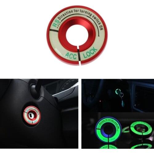 Luminous Ignition Decoration Ring Key Switch Cover Car Accessories