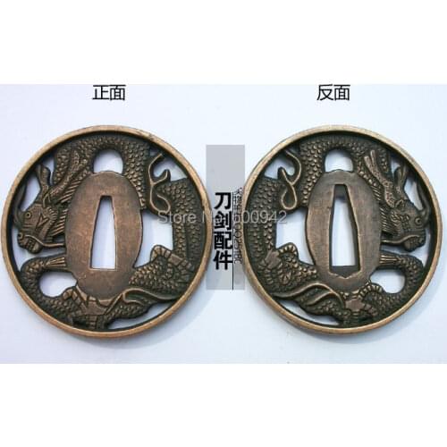 Circular fitting Accessory kirsite Tsuba for WUSHU sword Warrior katana Broadsword kampilan