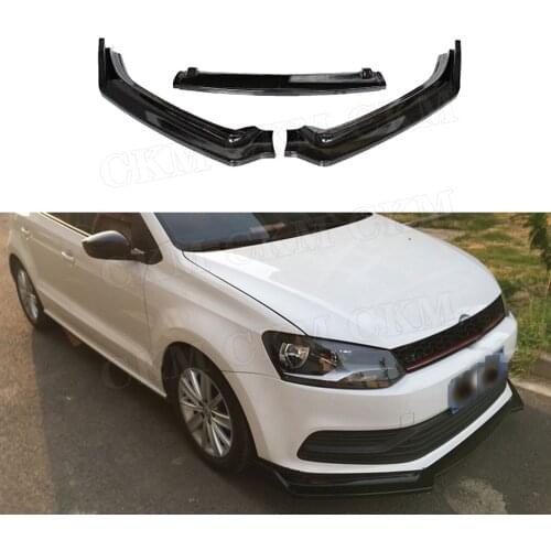 ABS Car Front Lip Spoiler For Volkswagen VW Polo Standard 2014-2018 Not For GT Head Bumper Chin Shovel Protector