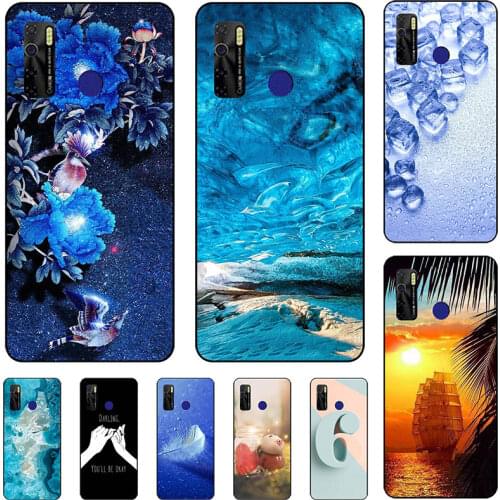 For Tecno Camon 15 Air 15Air CD6 CD7 6.6" Cover Fashion Cool Cartoon Flower Capa Soft Silicone TPU Case