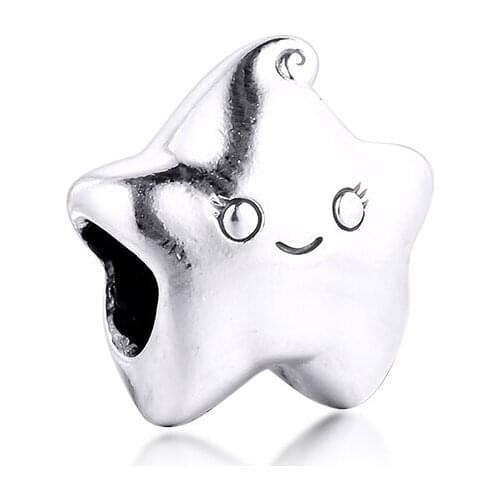 CKK Silver 925 Jewelry Isa the Star Charm Fits Original Bracelets Sterling Silver Beads