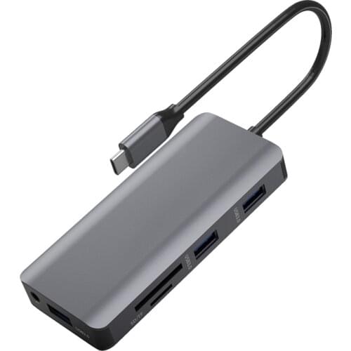 Docking Station with Type C Plug HDMI VGA USB3.0 Audio Power Delivery Hub for Laptop Macbook Pro HP DELL Surface Lenovo Samsung