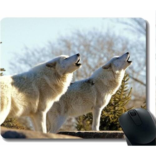 Gaming Mouse Mat,Animal wolf men Gaming Mousepad Mat