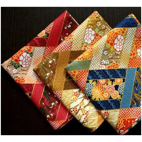 Good quality Japanese pocket square handkerchief,beautiful floral pattern ladies mens Hanky, 52*52cm cotton handkerchiefs