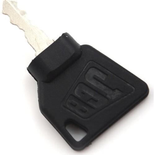 2PCS Black JCB 3CX Parts Digger Plant Keys Equipment Ignition Stainless Steel Key For Switch Starter