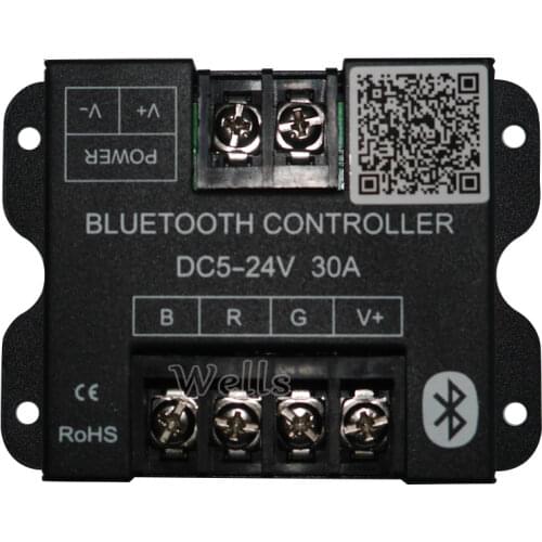 RGB LED Bluetooth Controller for RGB 5050 3528 LED Strip Lighting by Android / IOS Smartphone;DC5-24V 30A